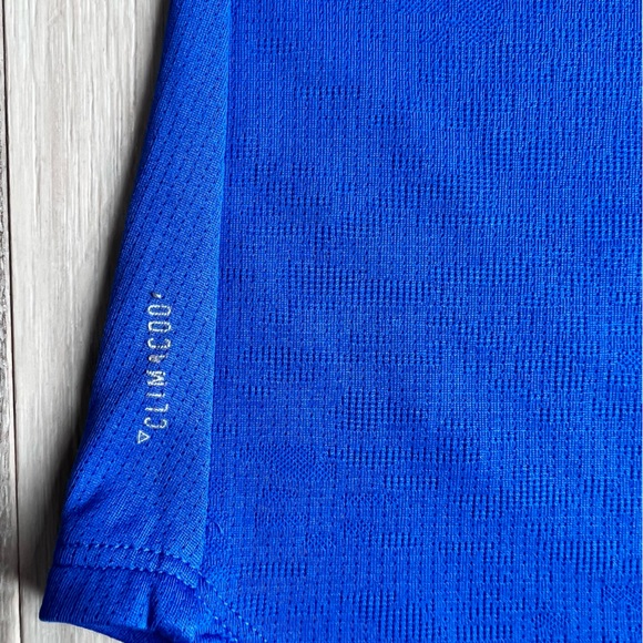 ADIDAS Blue Climacool Short Sleeve Activewear Shirt Small - Picture 5 of 6